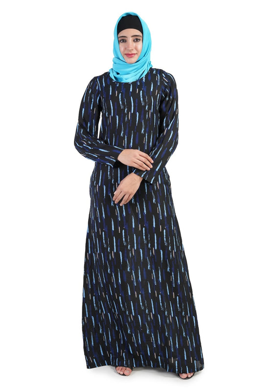 Printed Crepe Abaya AYP-513