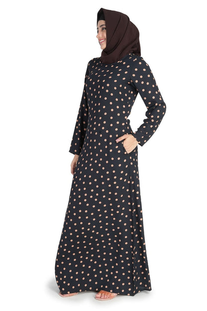 Printed Crepe Abaya AYP-514