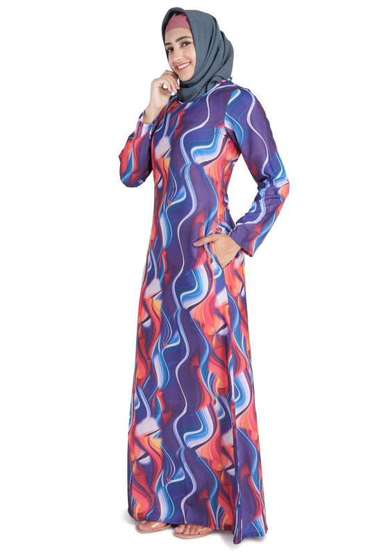 Printed Crepe Abaya AYP-520