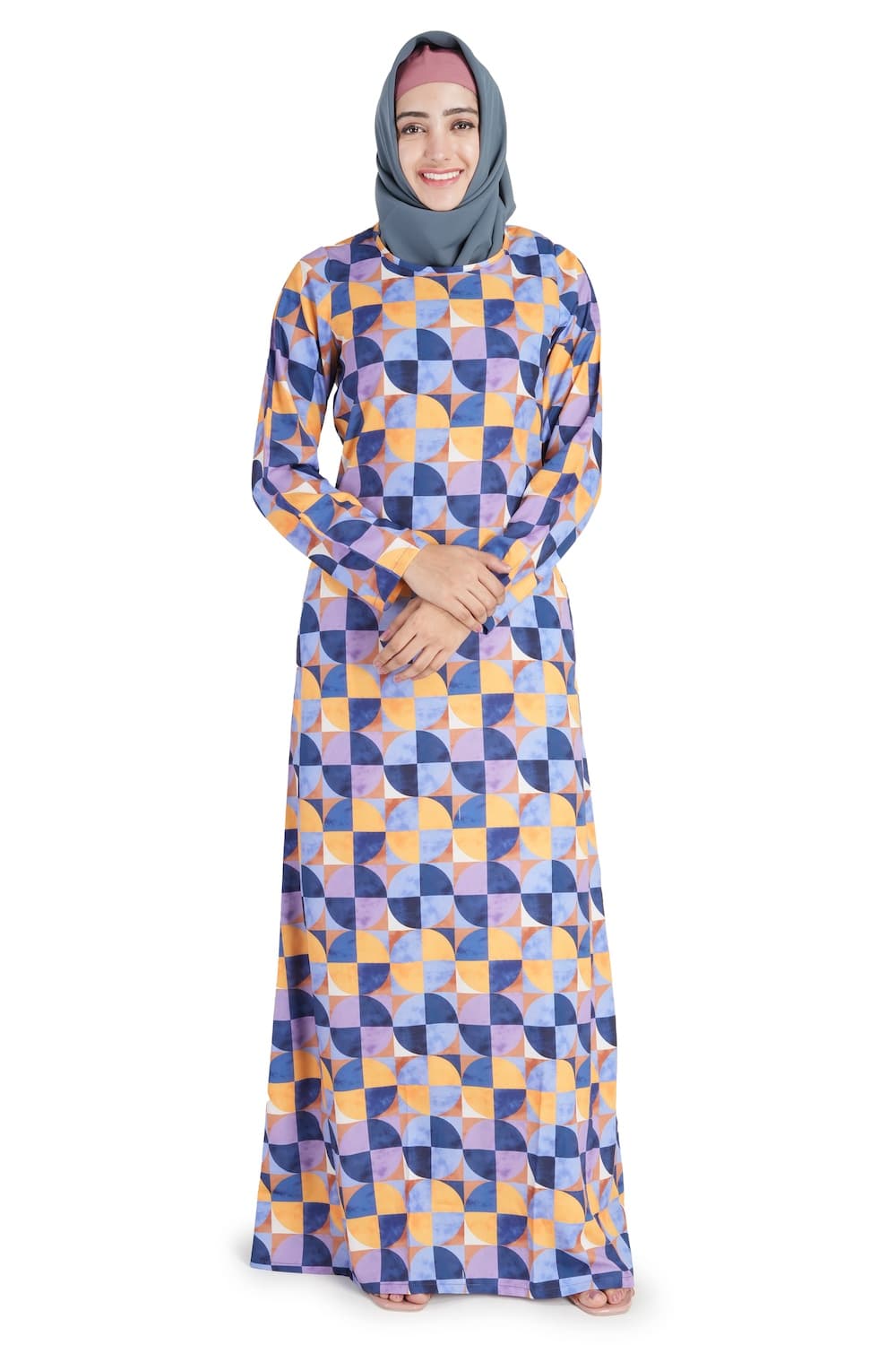 Printed Crepe Abaya AYP-521