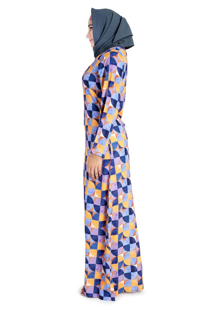 Printed Crepe Abaya AYP-521