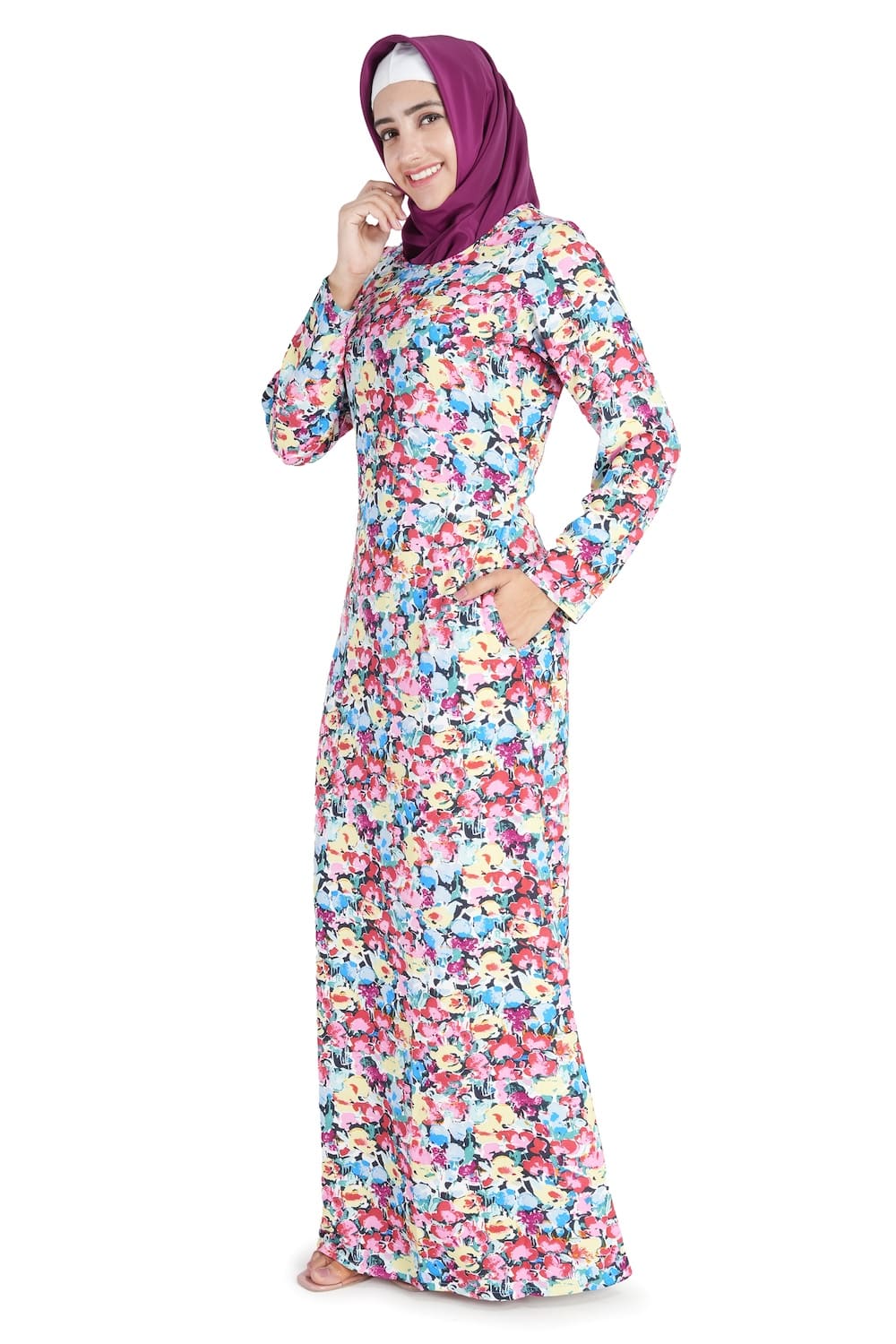 Printed Crepe Abaya AYP-522