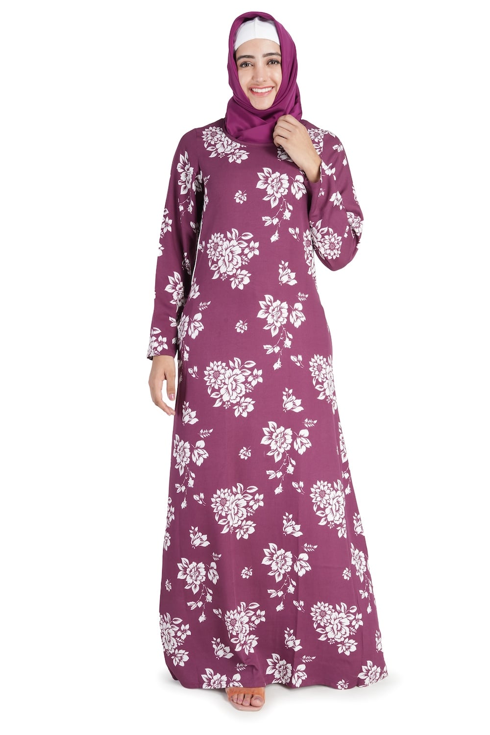 Printed Crepe Abaya AYP-523