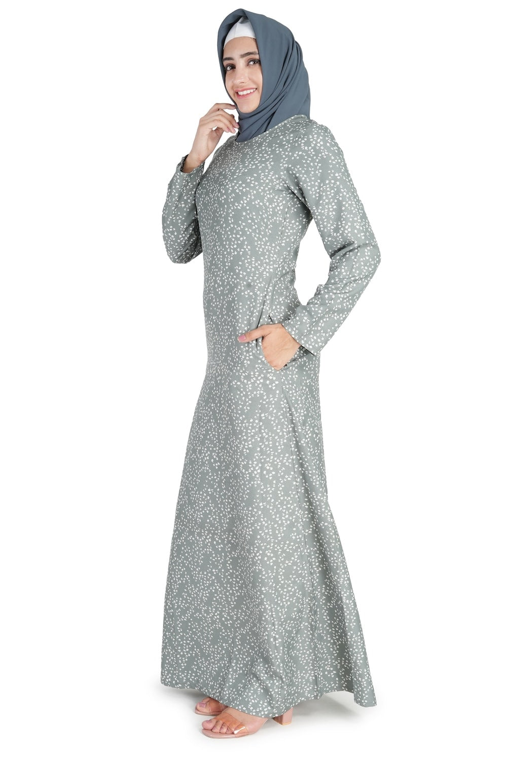 Printed Crepe Abaya AYP-525