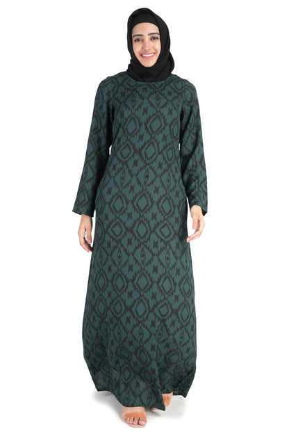 Printed Crepe Abaya AYP-531