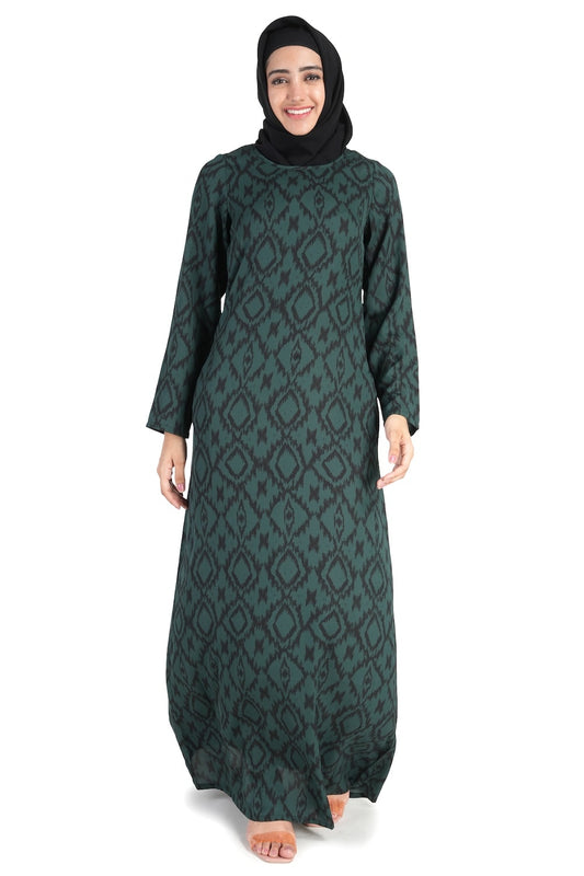 Printed Crepe Abaya AYP-531