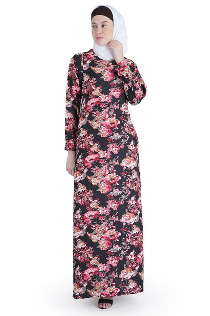 Printed Crepe Abaya AYP-534