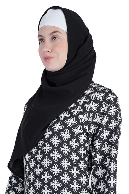 Printed Crepe Abaya AYP-539