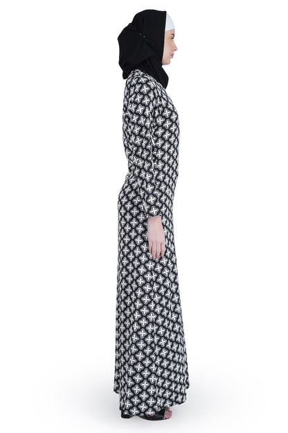 Printed Crepe Abaya AYP-539