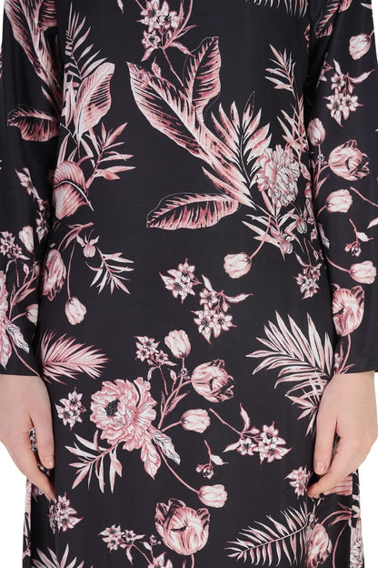 Printed Crepe Abaya AYP-556