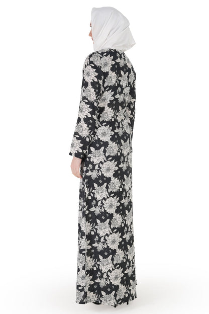 Printed Crepe Abaya AYP-565