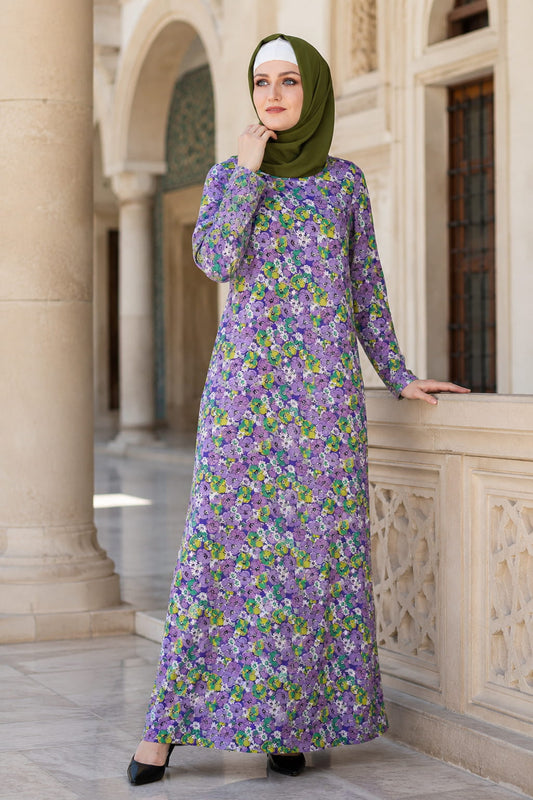 Printed Crepe Abaya AYP-566