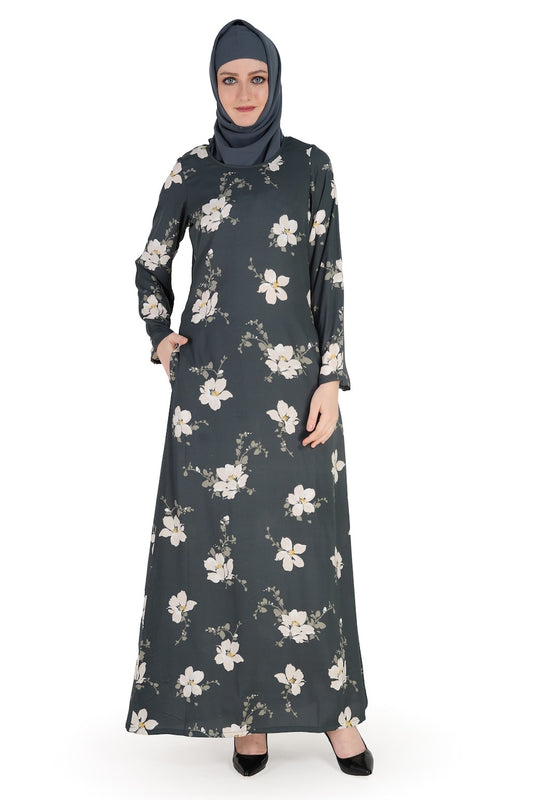 Printed Crepe Abaya AYP-574