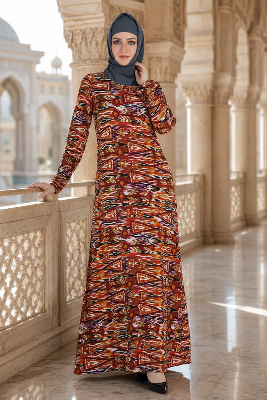 Printed Crepe Abaya AYP-576
