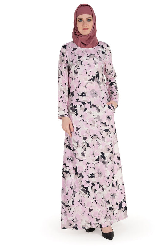 Printed Crepe Abaya AYP-578