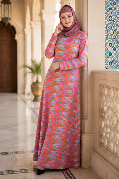 Printed Crepe Abaya AYP-579