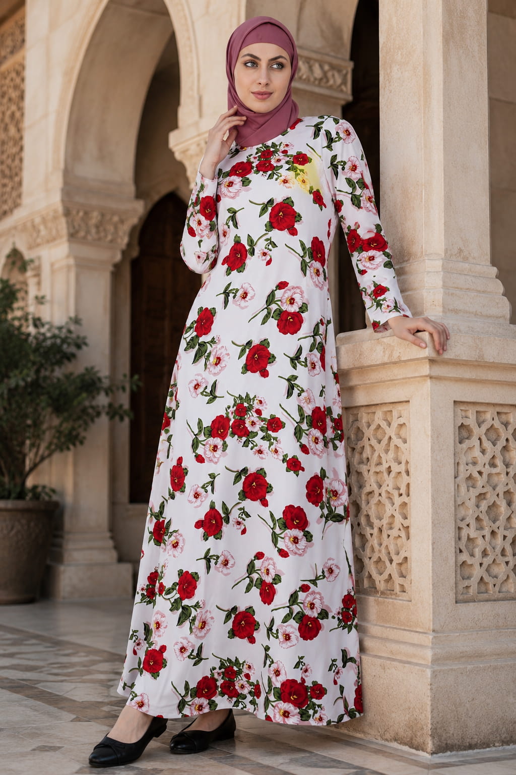Printed Crepe Abaya AYP-582