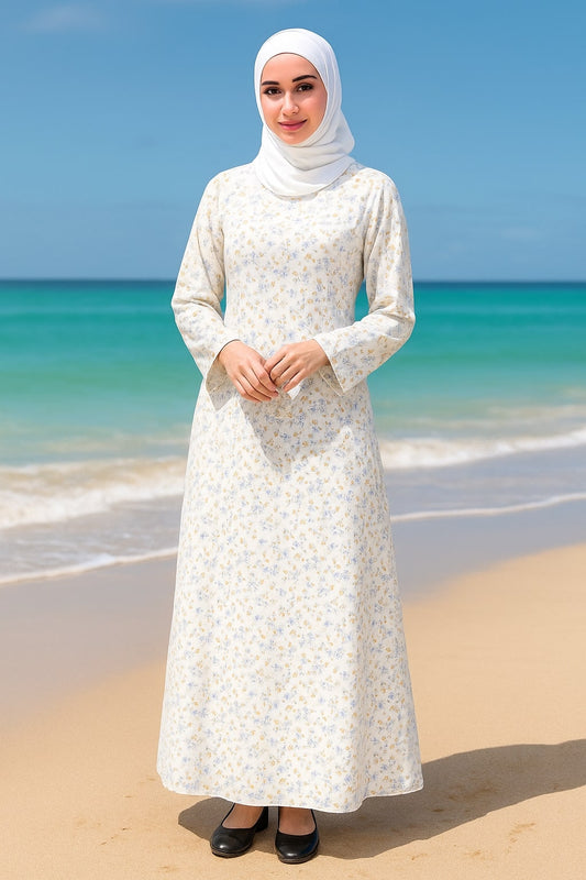 Printed Crepe Abaya AYP-583