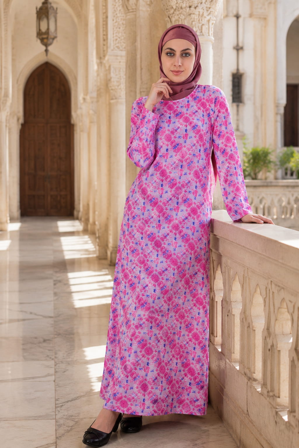 Printed Crepe Abaya AYP-584