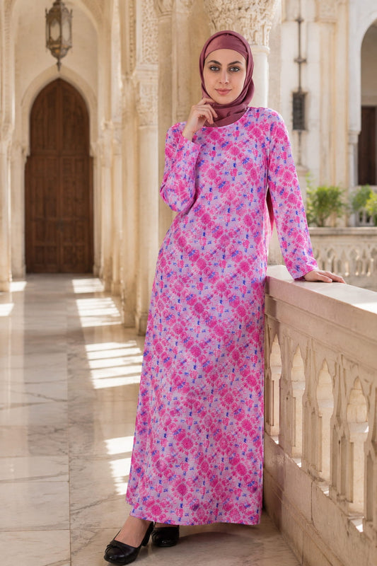 Printed Crepe Abaya AYP-584