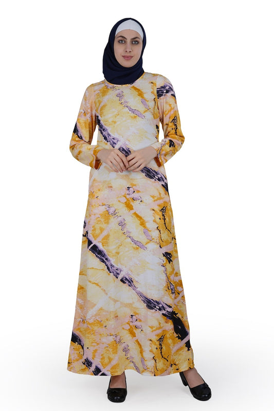 Printed Crepe Abaya AYP-588