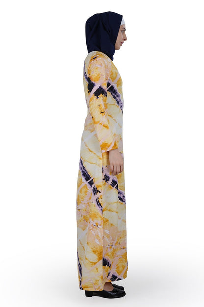 Printed Crepe Abaya AYP-588