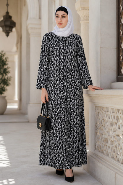 Printed Crepe Abaya AYP-590