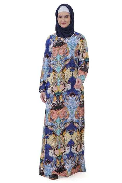 Printed Crepe Abaya AYP-606