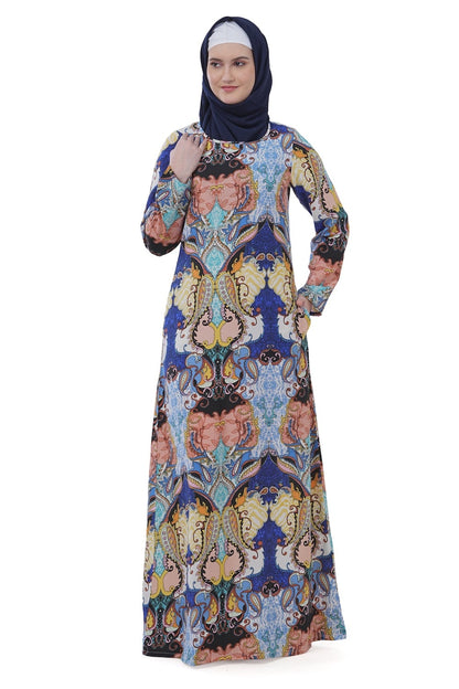 Printed Crepe Abaya AYP-606