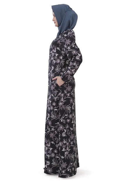 Printed Crepe Abaya AYP-607