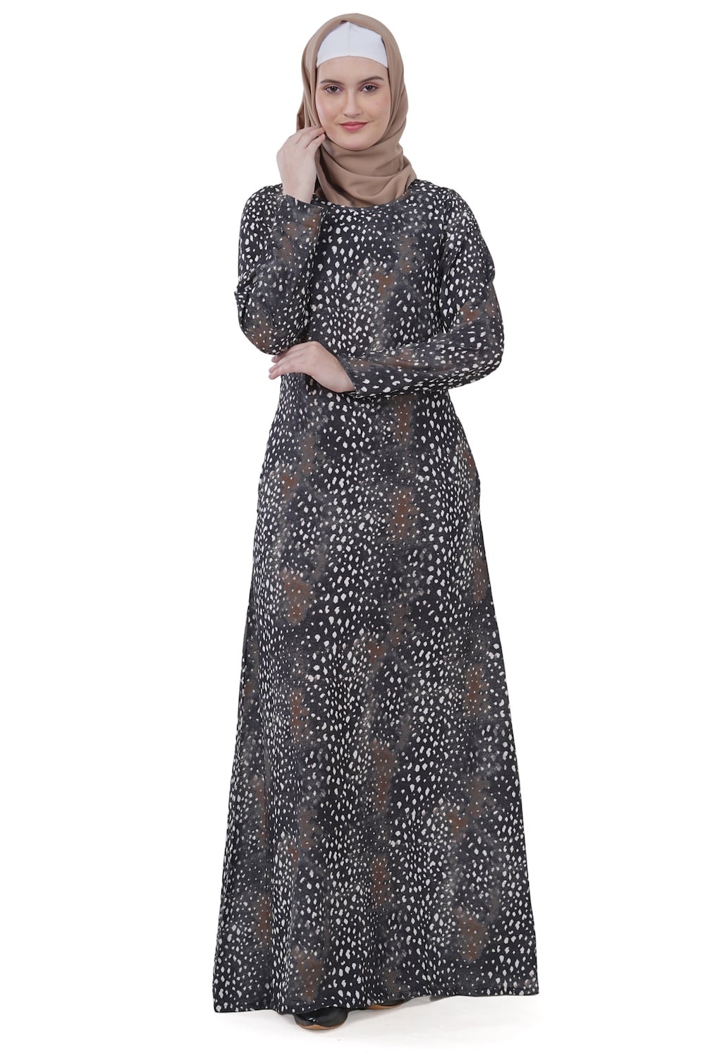 Printed Crepe Abaya AYP-611