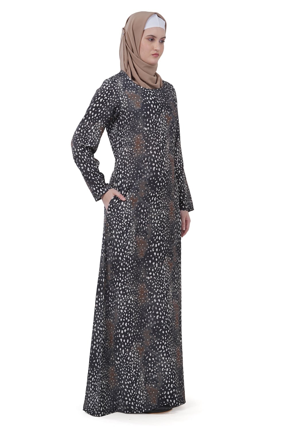 Printed Crepe Abaya AYP-611