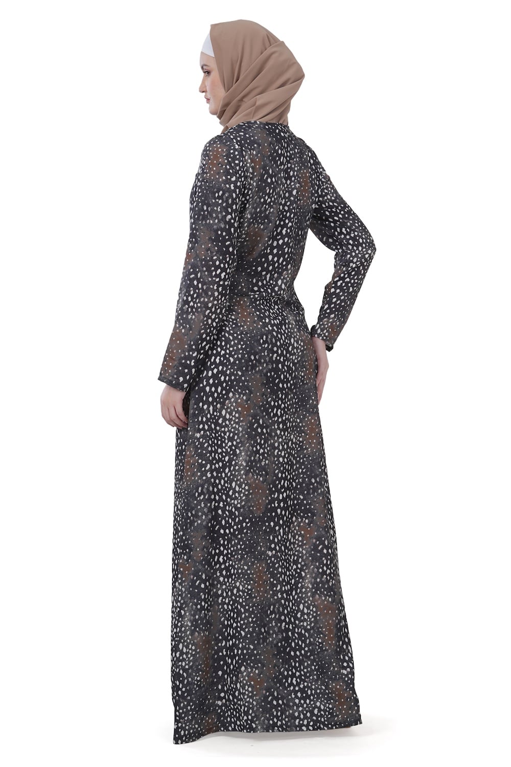 Printed Crepe Abaya AYP-611