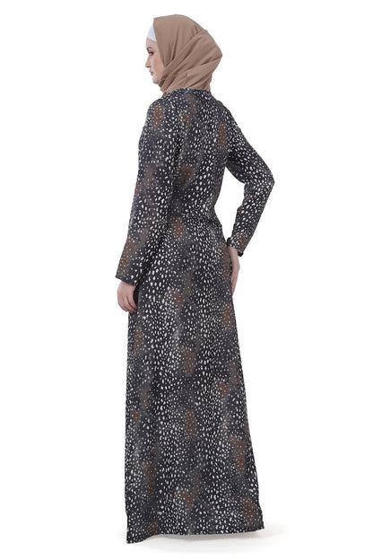 Printed Crepe Abaya AYP-611