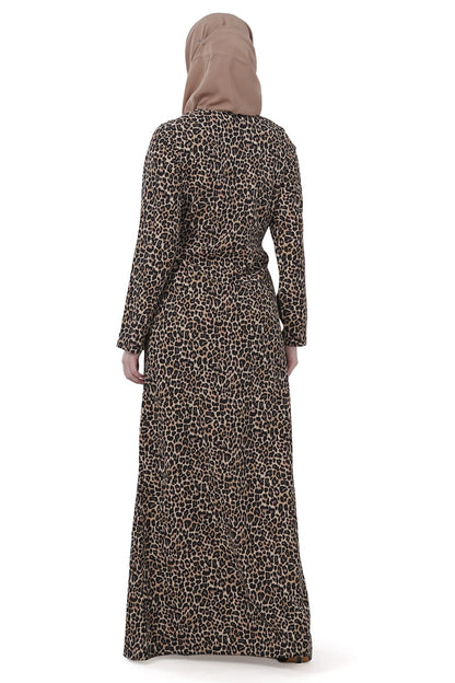 Printed Crepe Abaya AYP-612