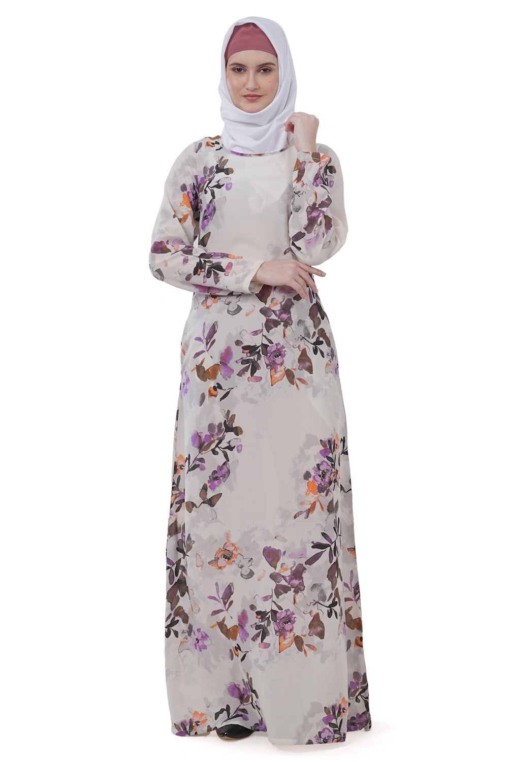 Printed Crepe Abaya AYP-614