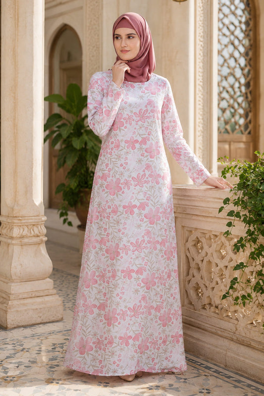Printed Crepe Abaya AYP-616