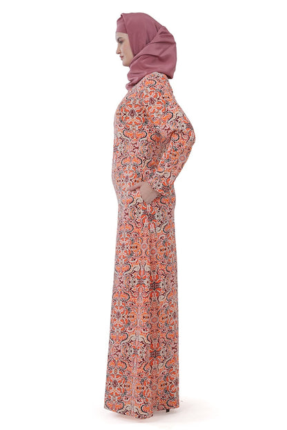 Printed Crepe Abaya AYP-617