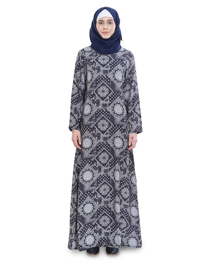 Printed Crepe Abaya AYP-618