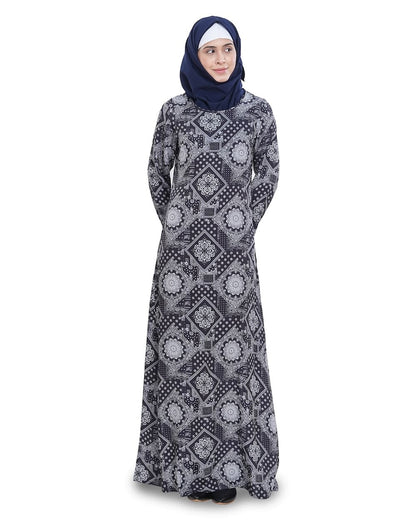 Printed Crepe Abaya AYP-618