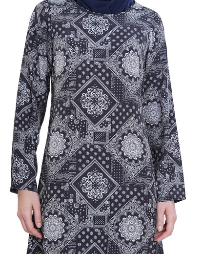 Printed Crepe Abaya AYP-618