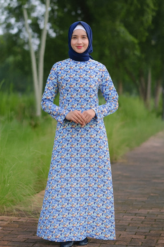 Printed Crepe Abaya AYP-619