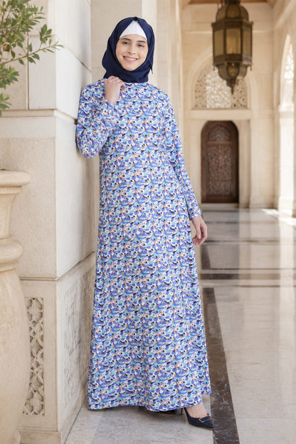 Printed Crepe Abaya AYP-619