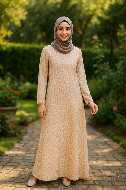 Printed Crepe Abaya AYP-620