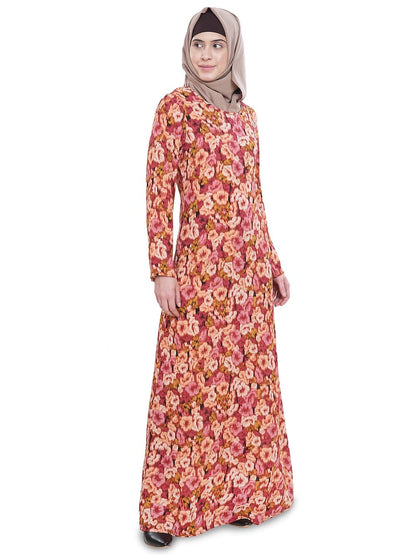 Printed Crepe Abaya AYP-622