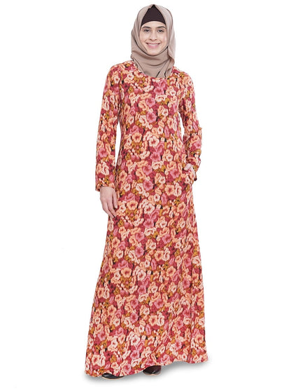Printed Crepe Abaya AYP-622