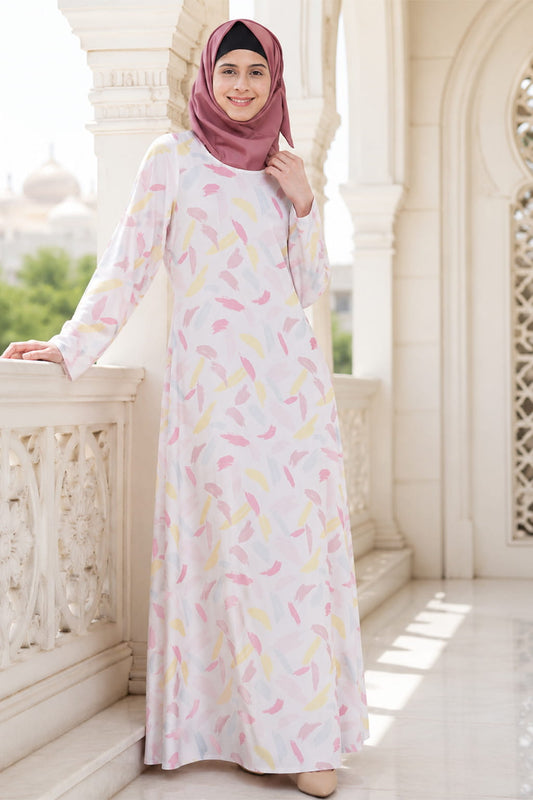 Printed Crepe Abaya AYP-623