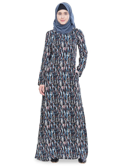 Printed Crepe Abaya AYP-626