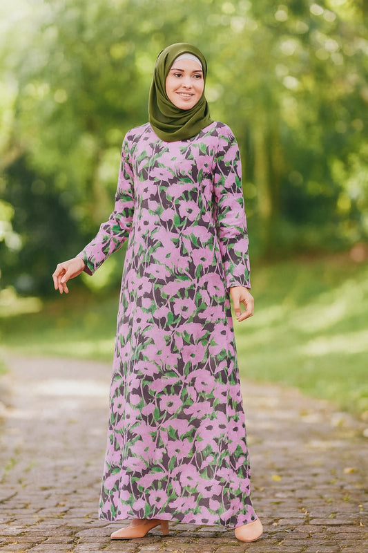 Printed Crepe Abaya AYP-627