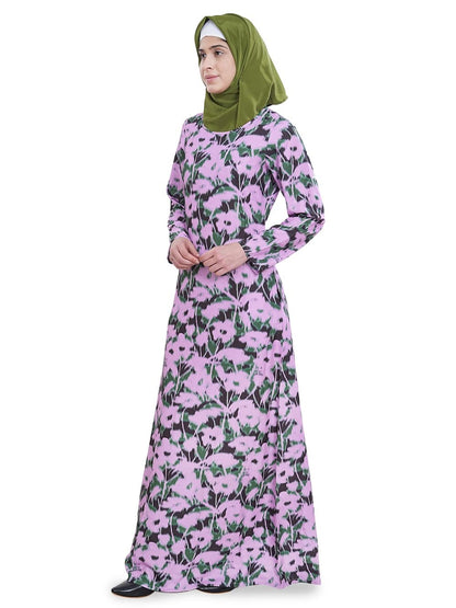 Printed Crepe Abaya AYP-627